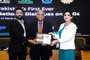 Cyber Security Expert Muhammad Asad Ul Rehman Receiving Shield of Honor