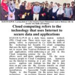 Cyber ​​Security Expert Muhammad Asad Ul Rehman conducted Seminar to Cloud Computing students of NAVTTC at Corvit Bahawalpur