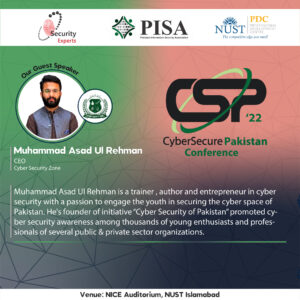 Guest Speaker at Cyber Secure Pakistan CSP22